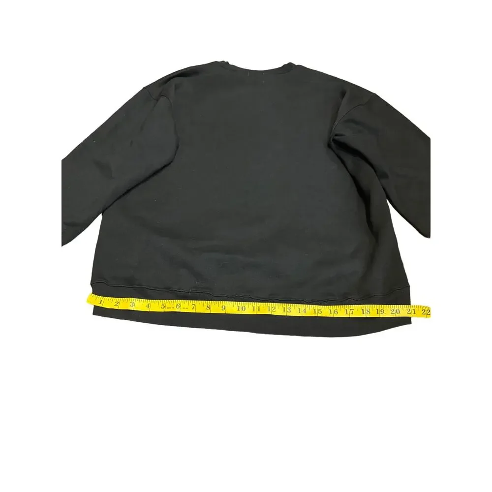 UNIF ‘Forget Paradise’ Pullover Crewneck Sweatshirt - Size Large - Black & White - Picture 7 of 13